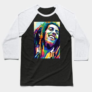 Bob Marley Wpap Art Baseball T-Shirt